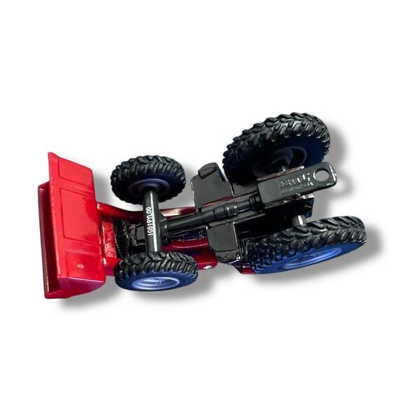 Vintage Ertl Diecast Tractor with 4 Trailers – Red Farm Toy - Picture 5 of 7